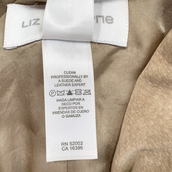 Liz Claiborne Tan Suede Leather Blazer Jacket, Size M - Picture 4 of 9